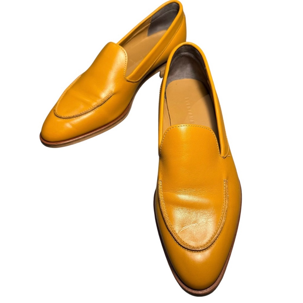 Everlane Women's Yellow Leather Loafers Size 9 or 9.5 Like New - Picture 9 of 11